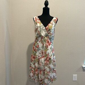 Connected Apparel Dress With Pink Floral Design.